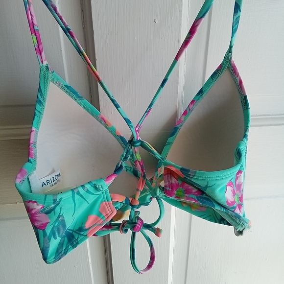 Arizona Jean Company Floral Bikini - Turquoise and Pink - Picture 4 of 14